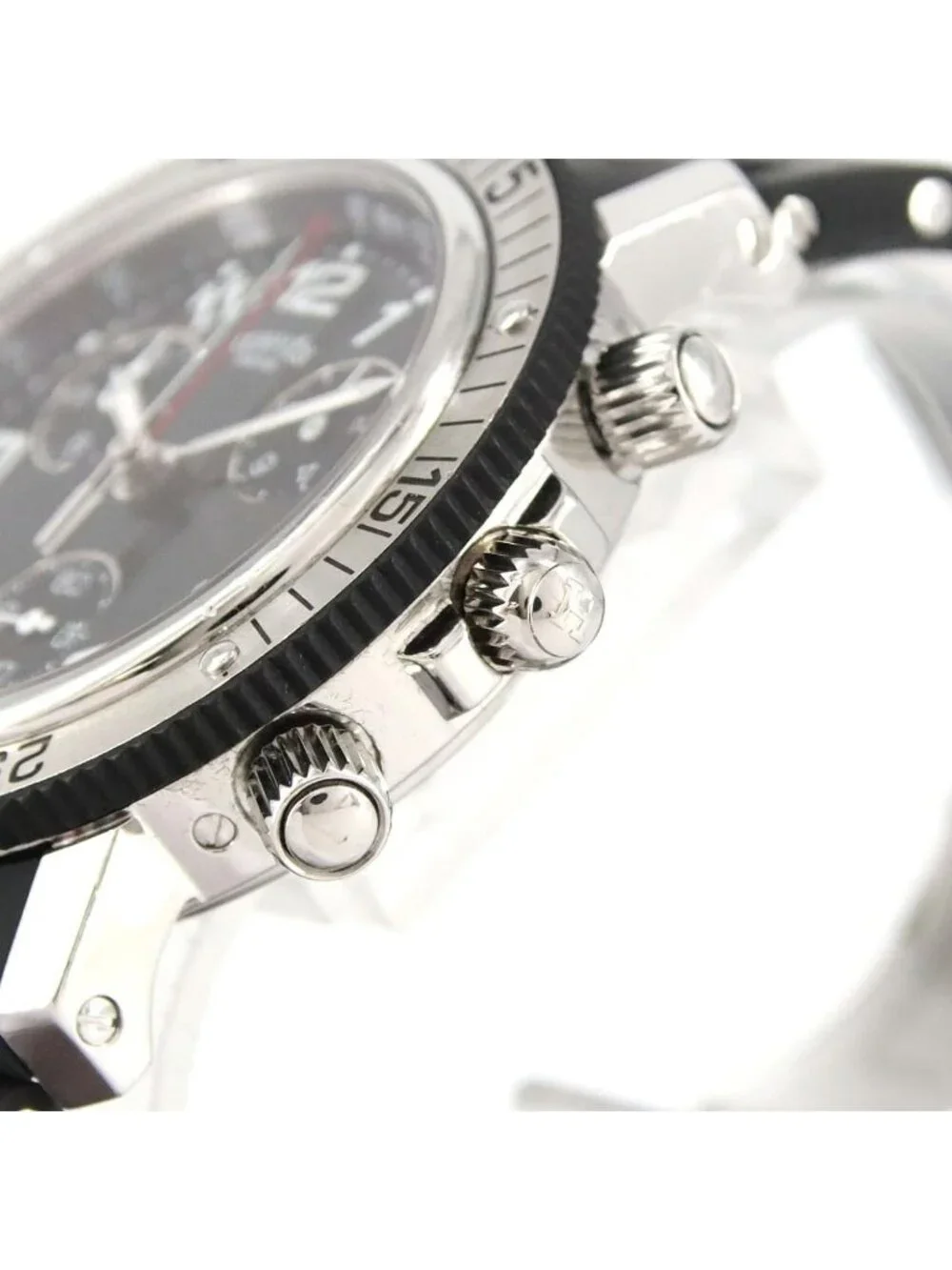 Hermes Clipper Diver Chronograph CL 2.915 Stainless Steel Rubber Quartz Watch